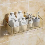 étagère design blanc et doré